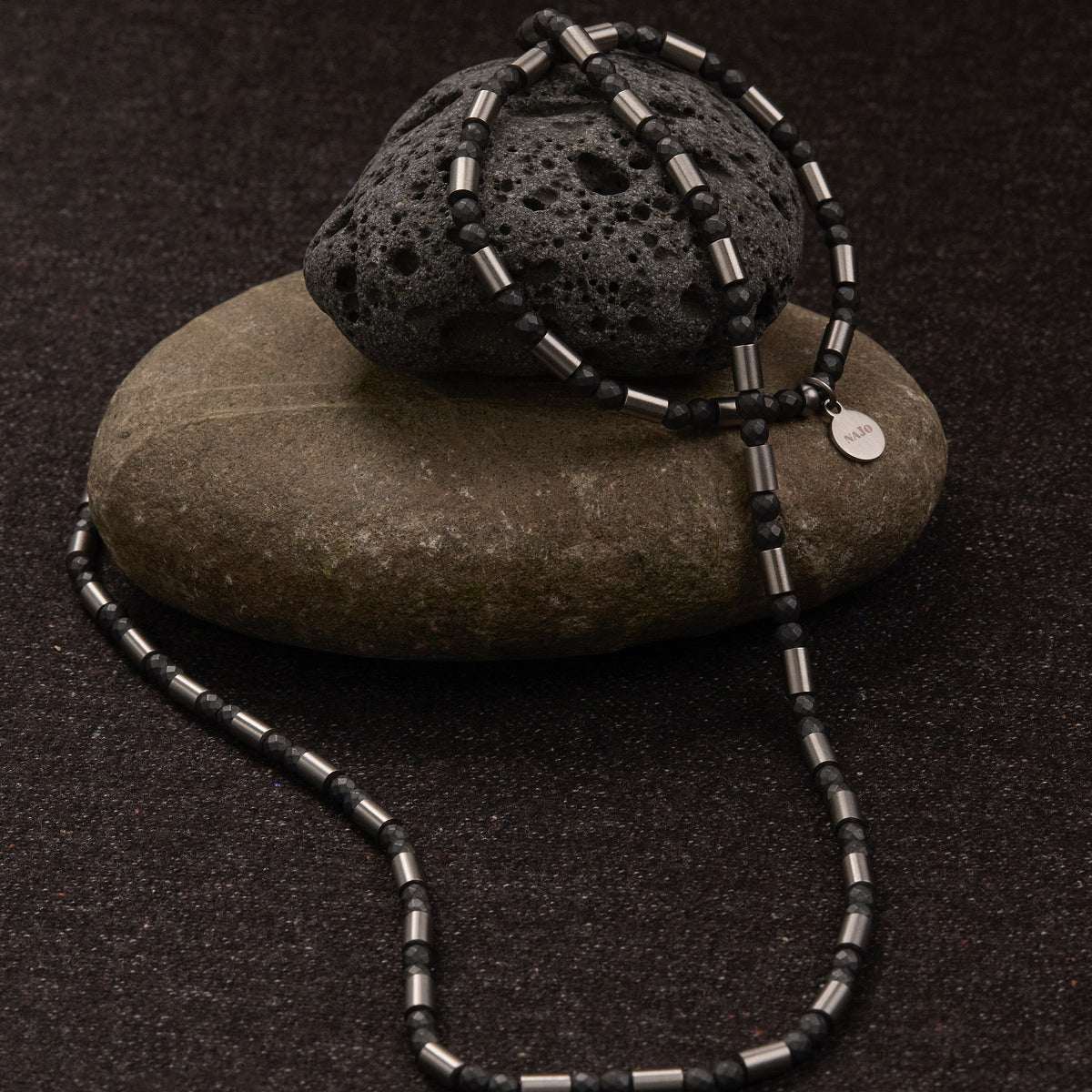 Nova Men's Haematite & Steel Bracelet