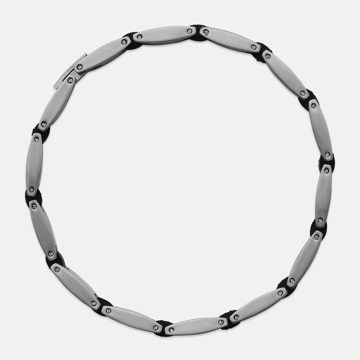 Paragon Men's Steel & Rubber Bracelet