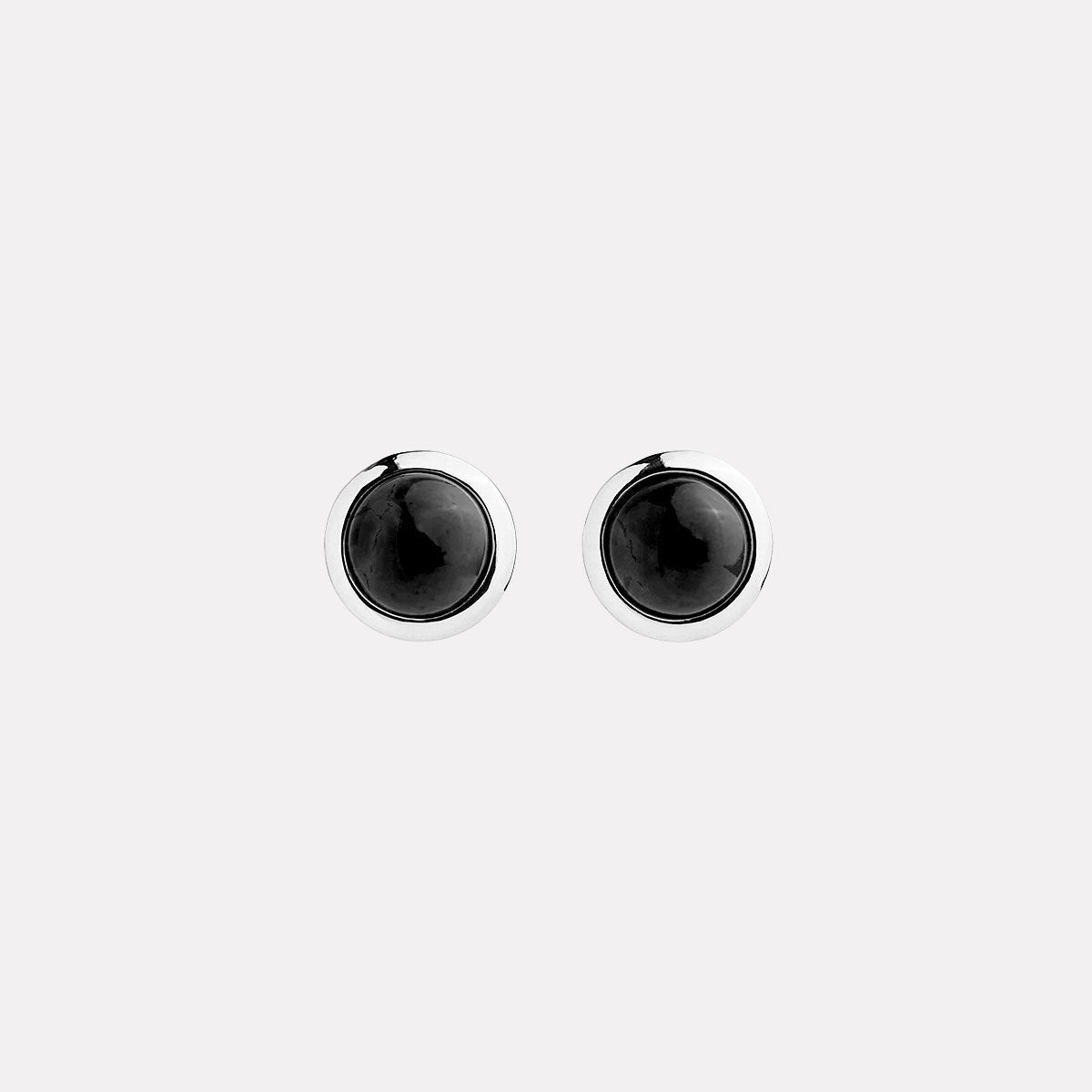 Husk Onyx Stud Earrings