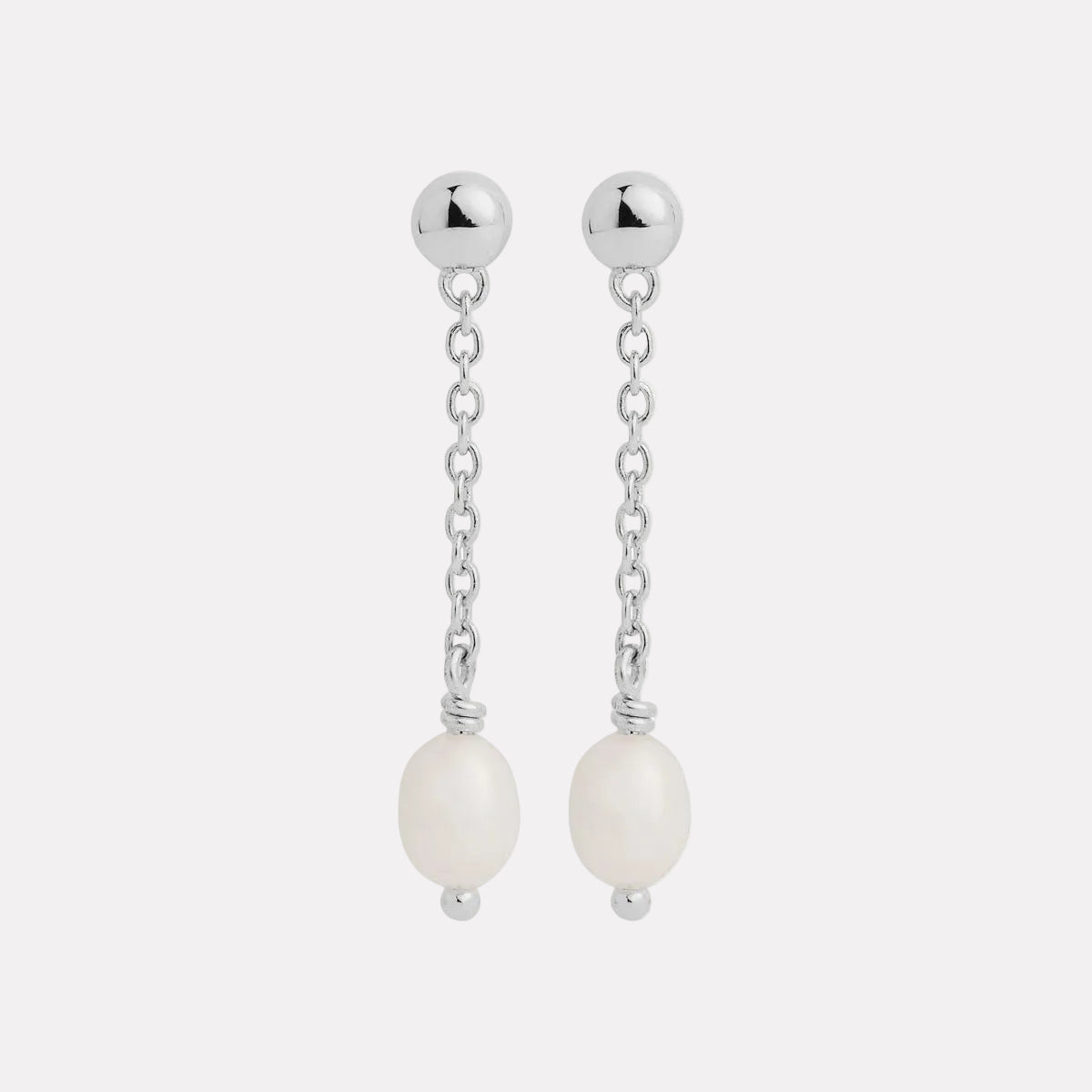 Tidal Whisper Single Pearl Earrings