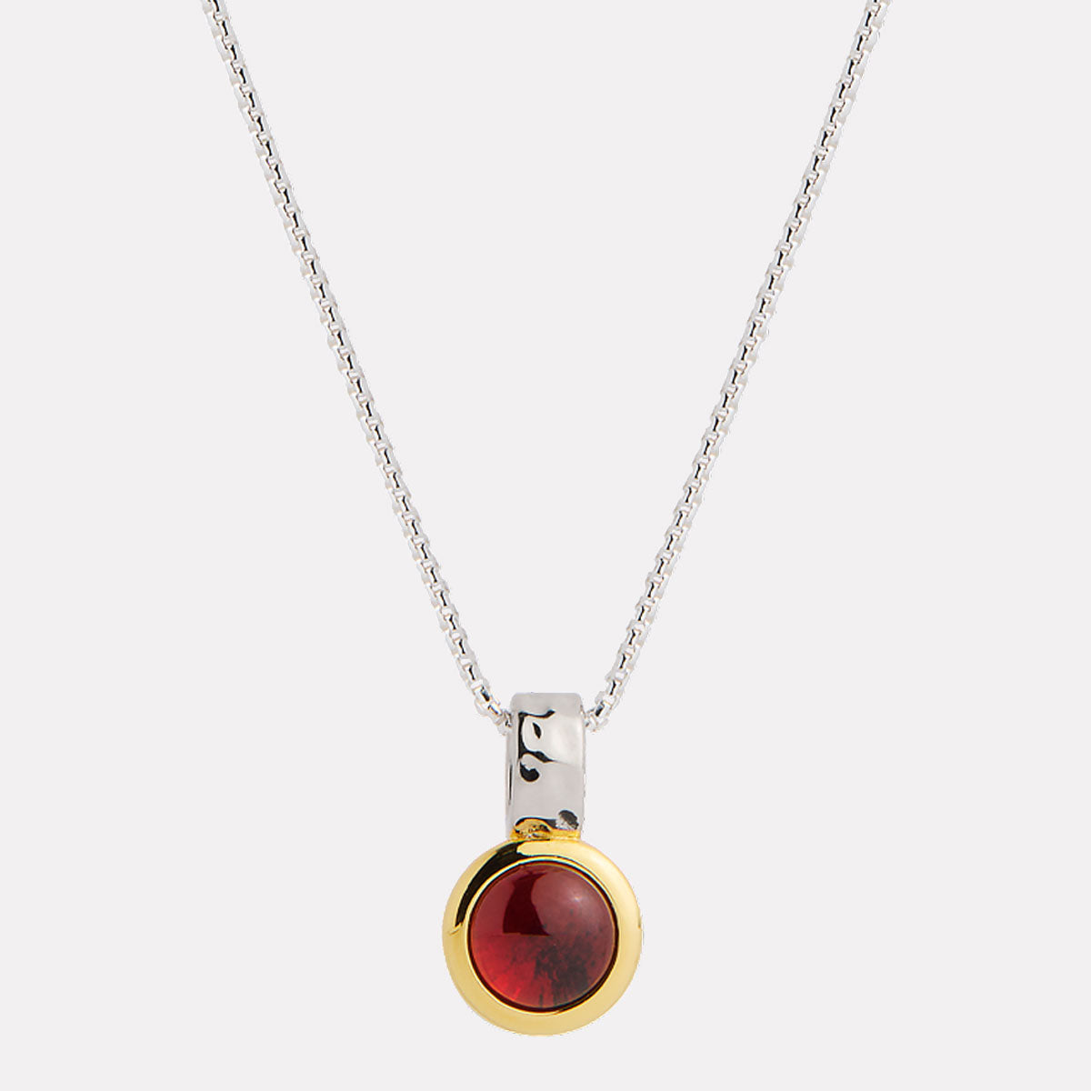 Solace 2-Tone Garnet Necklace