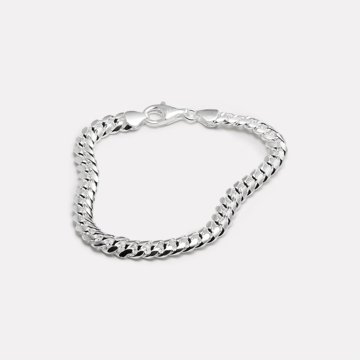 Cuban Men's Silver Chain Bracelet