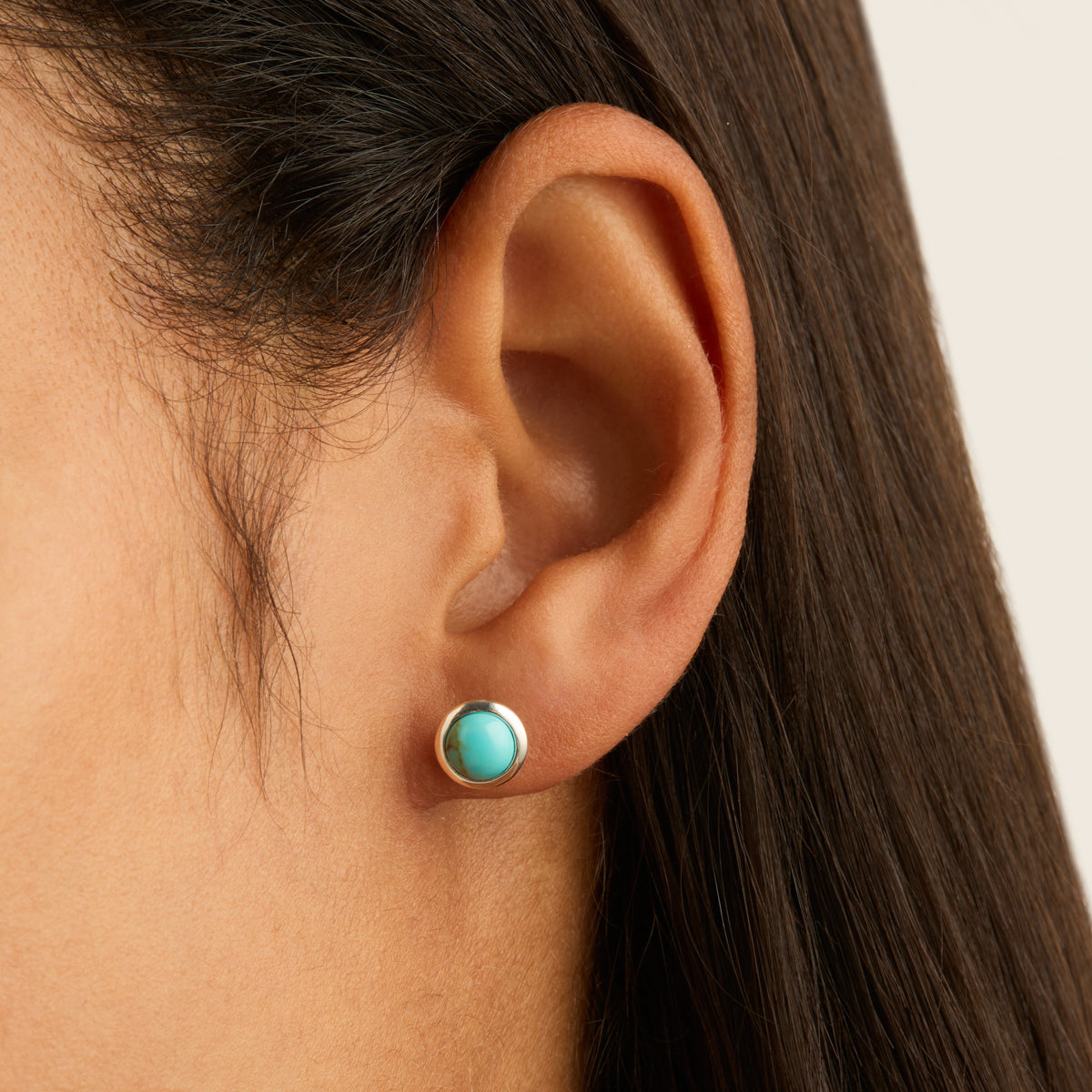 Husk Turquoise Stud Earrings