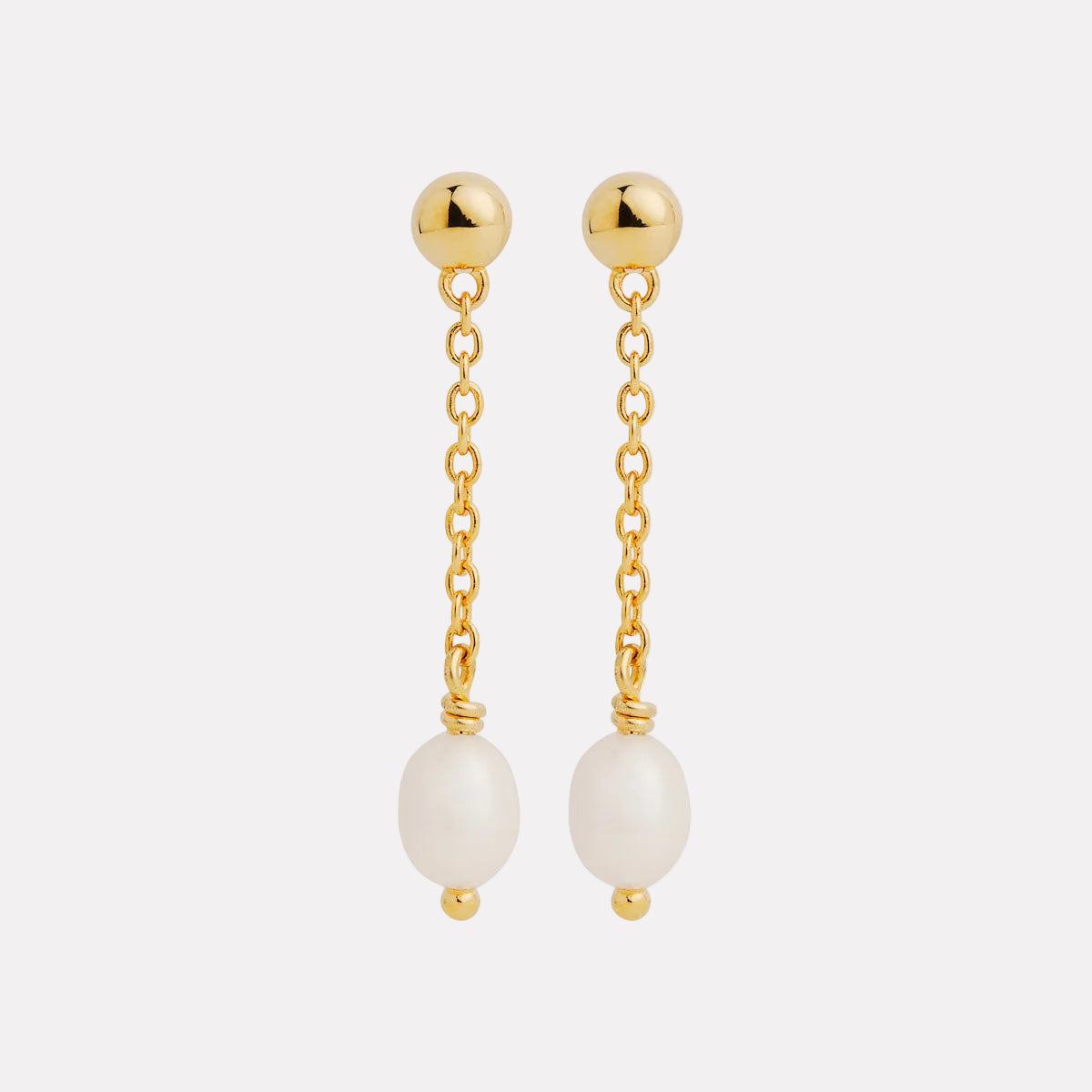 Tidal Whisper Single Pearl Earrings