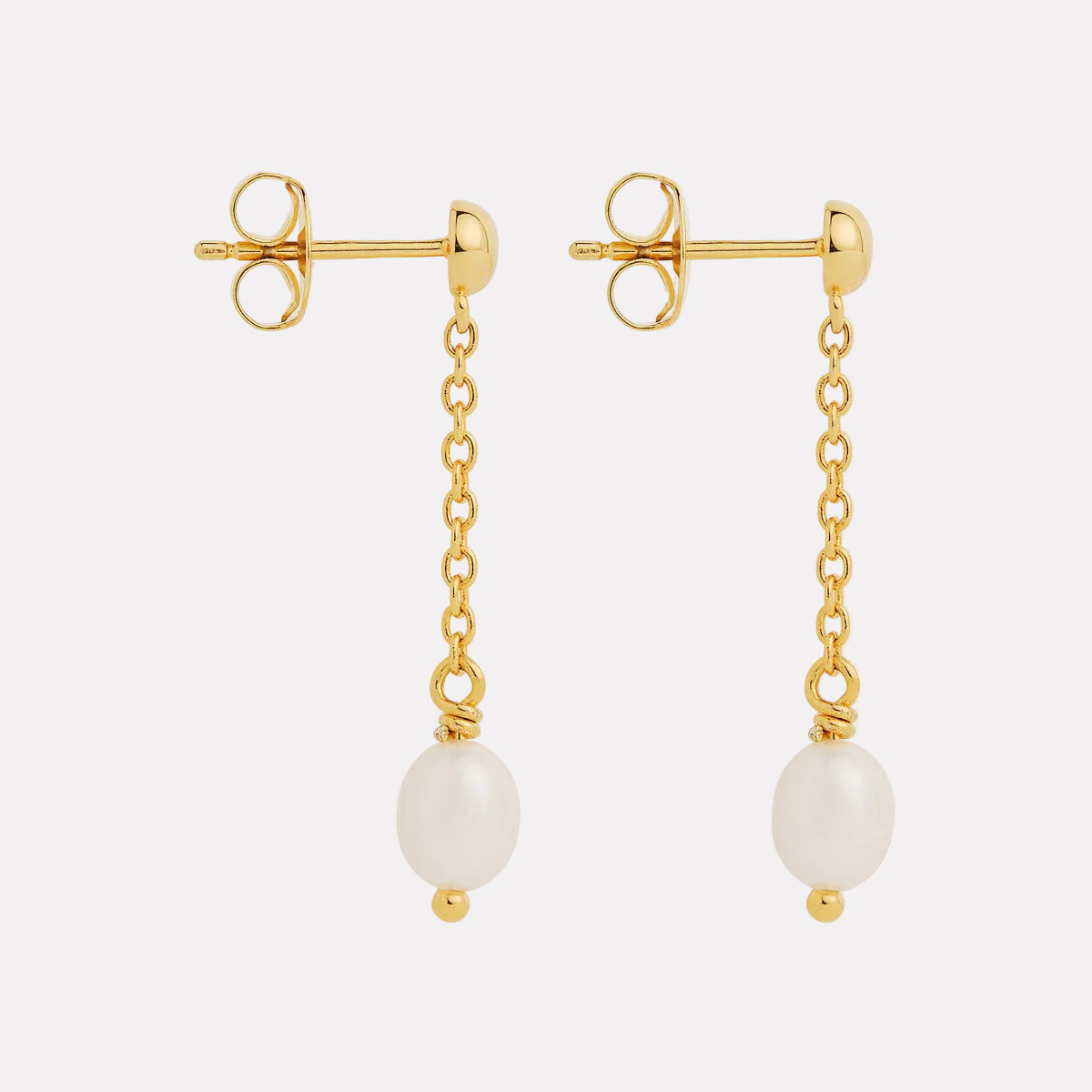 Tidal Whisper Single Pearl Earrings