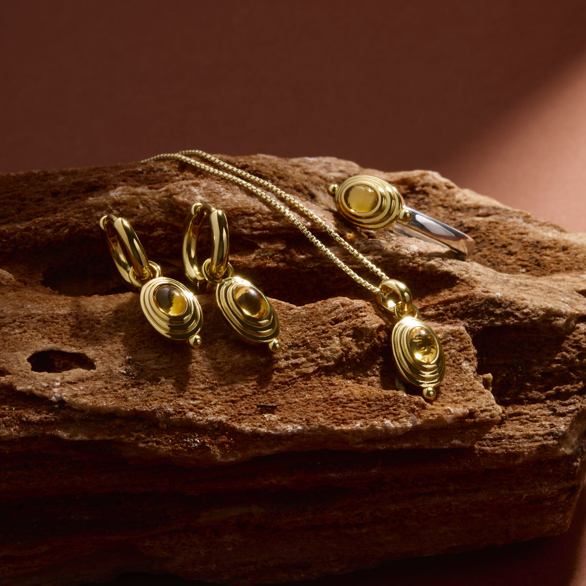 Horizon Citrine Earrings