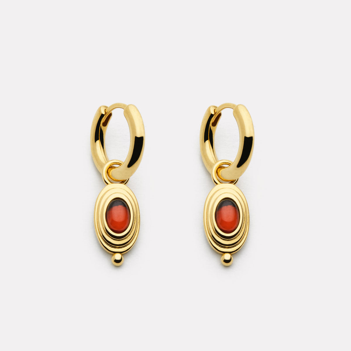 Horizon Garnet Earrings