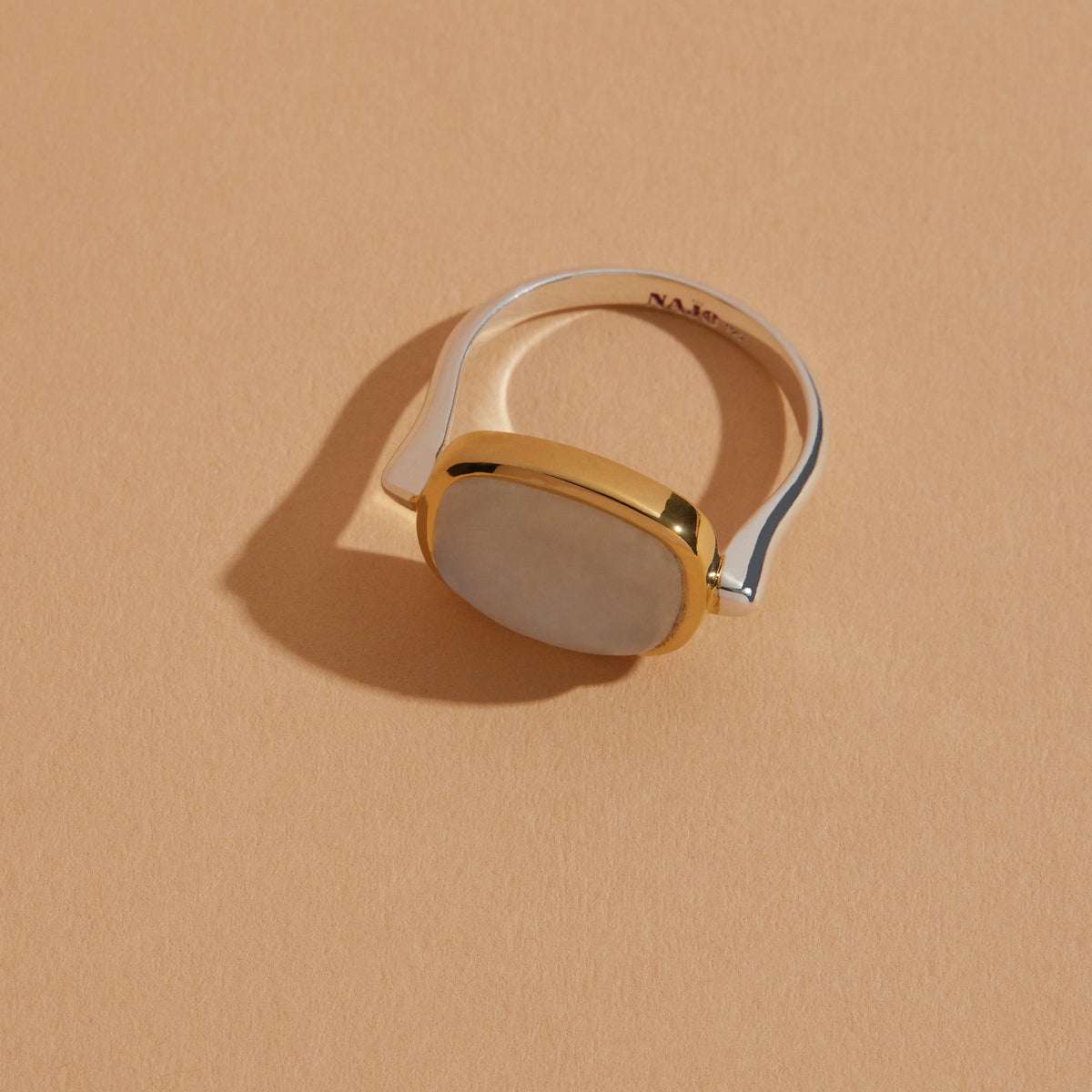 Fleur Rainbow Moonstone Ring