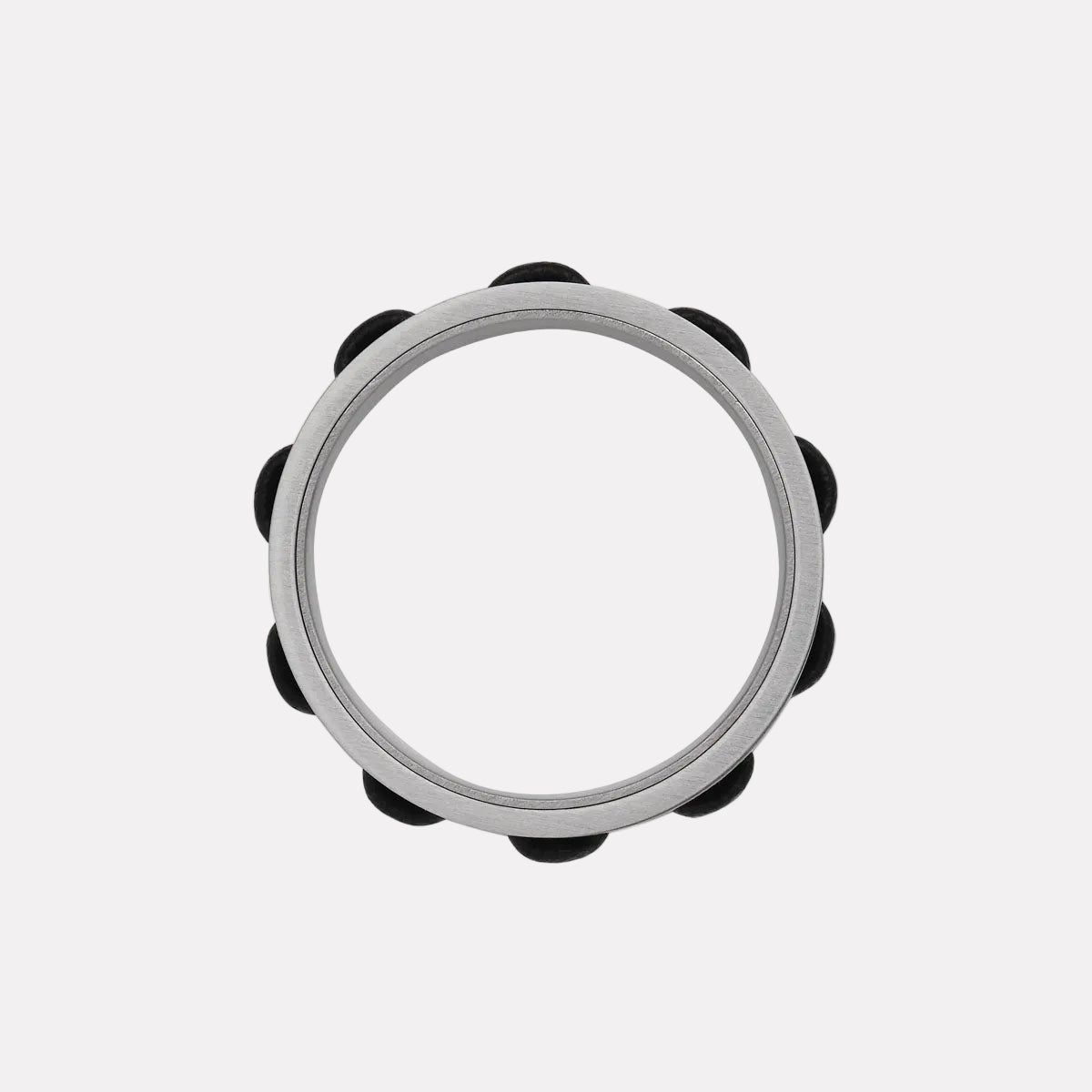 Equity Men's Steel & Leather Ring